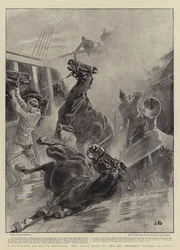 Un transport par gros temps, le pont arrière du SS Wardha pendant une tempête